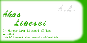 akos lipcsei business card